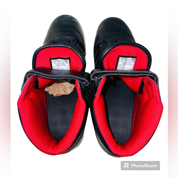FILA VULC 13 MENS RED AND BLACK HI TOP SNEAKERS - Picture 7 of 8